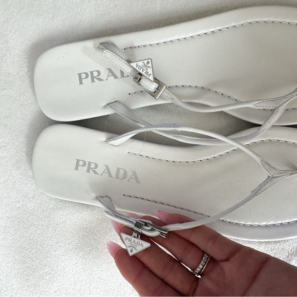 NWOT Prada Leather Thong Sandals - Picture 2 of 5